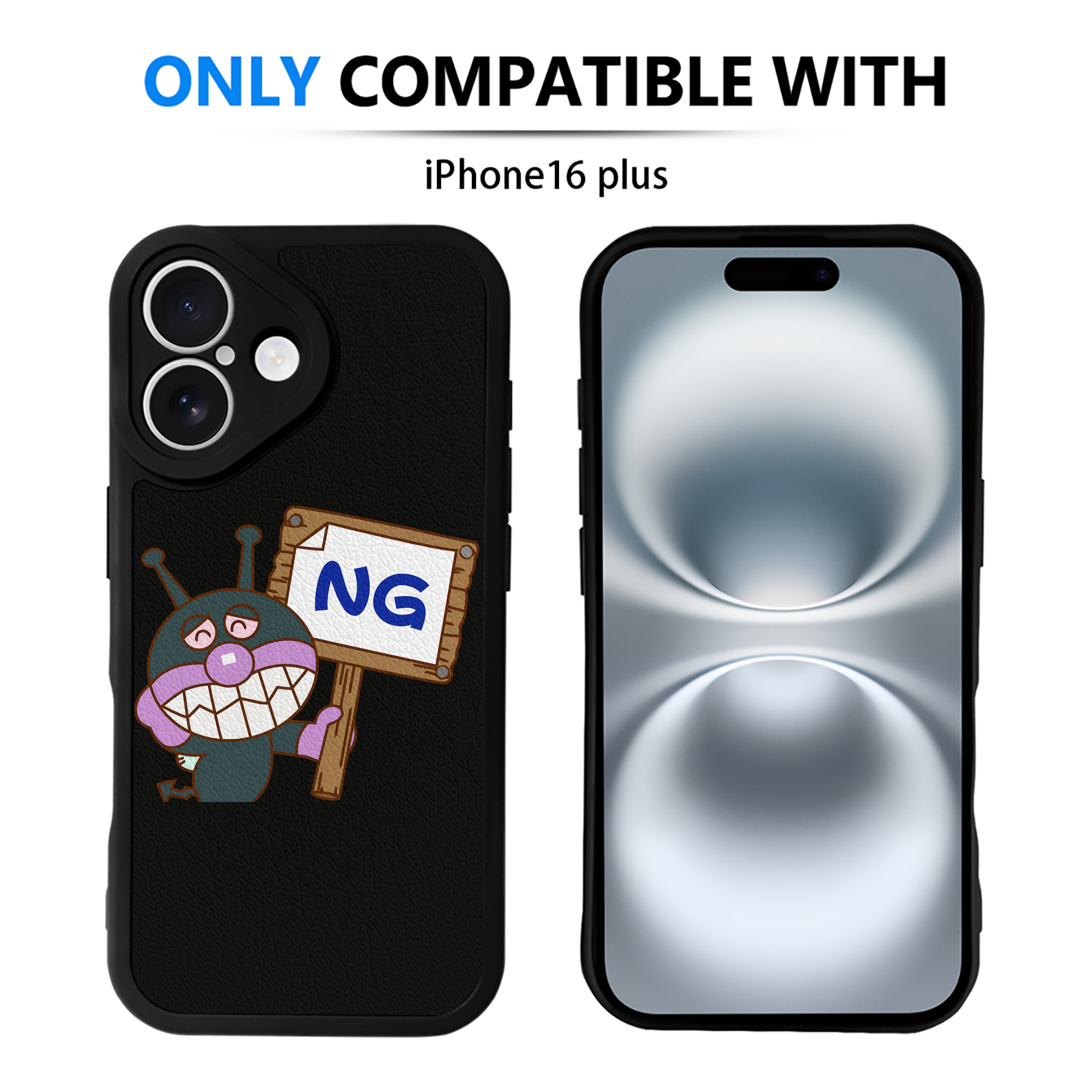 （画像用） アンパンマン Anpanman 【iPhone 16シリーズ対応】シリコンスマホケース（レザー調） 材質：シリコン